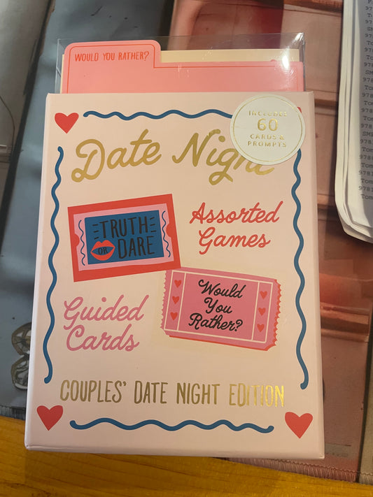 Date night assorted games guided cards