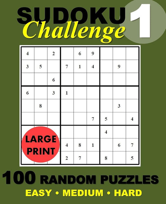 Suduko Challenge #1: 100 Random Suduko Puzzles cover image