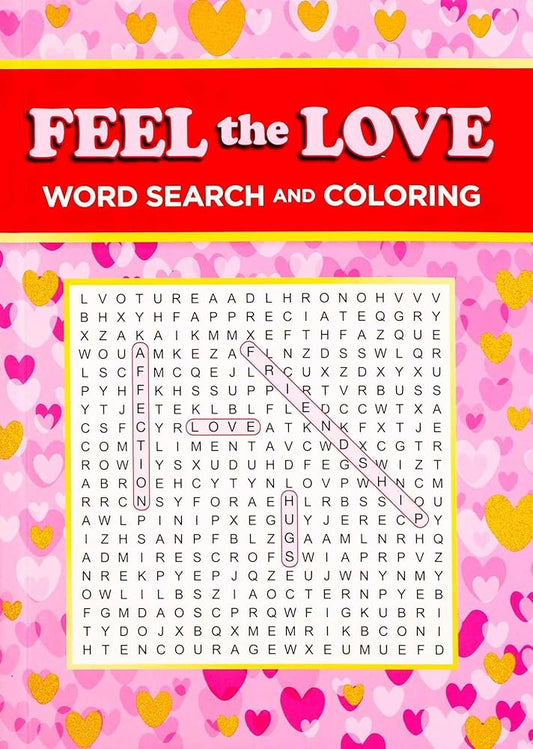 Feel the Love Word Search and Coloring (Coloring Book & Word Search) cover image